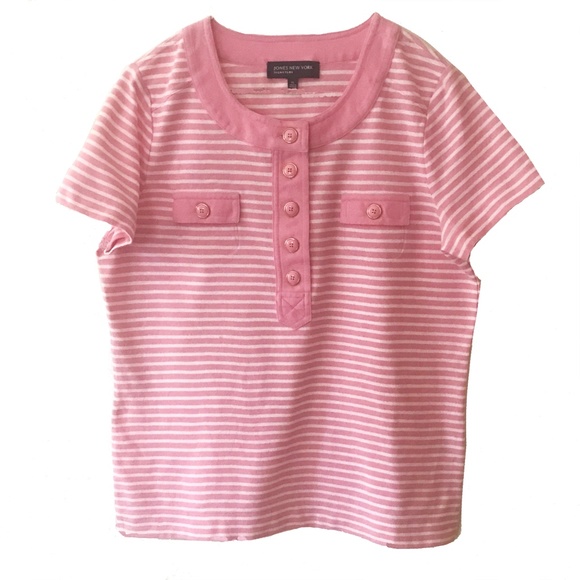 JONES NEW YORK 100% COTTON TEE TOP SIZE XL - Picture 1 of 4